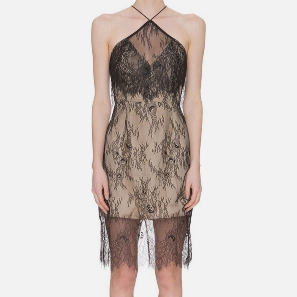 KEEPSAKE the Label - Black lace halter dress Size Small
